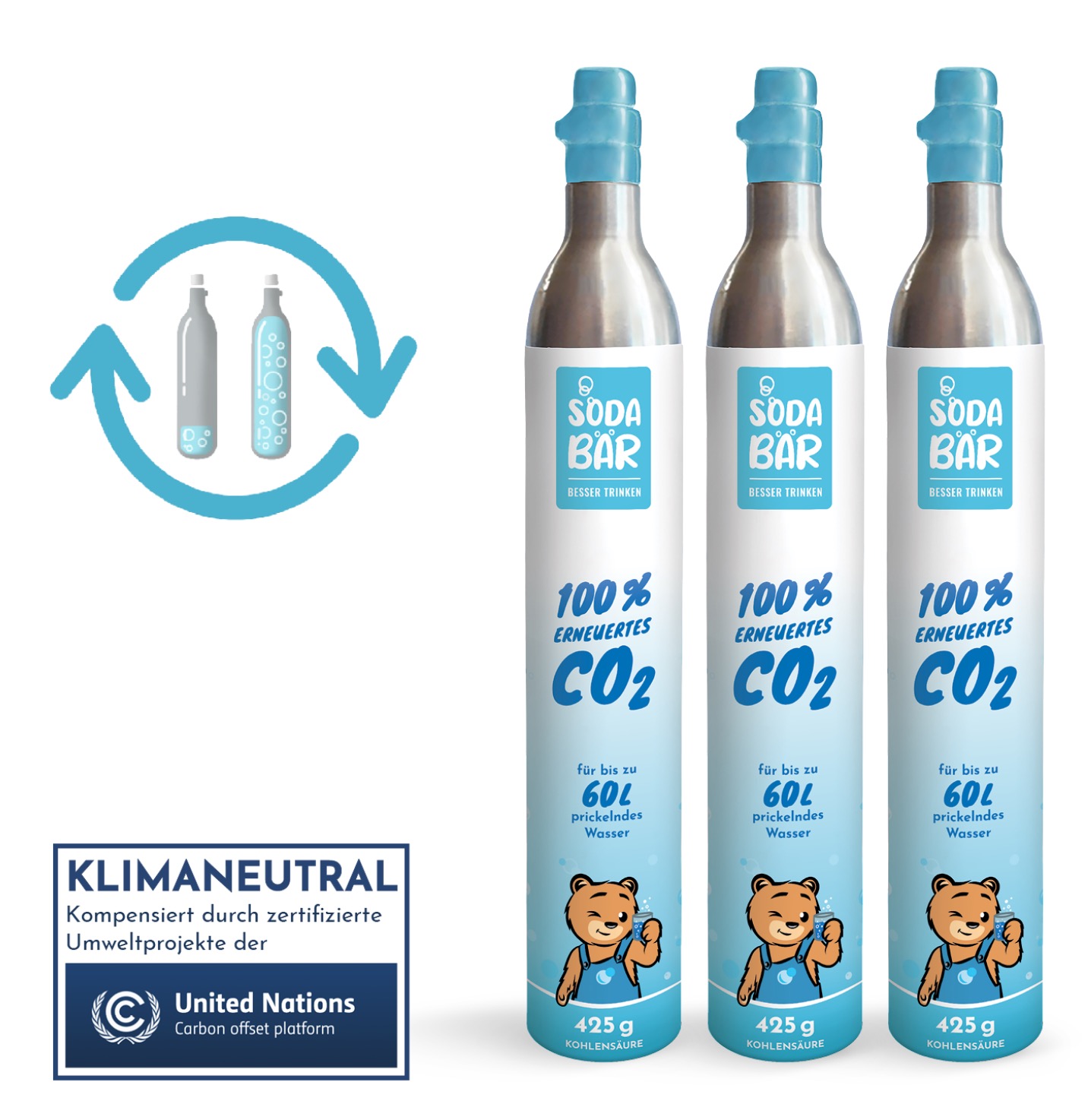 3er Tauschbox CO2-Zylinder